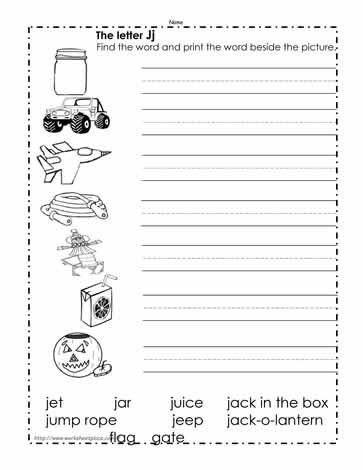 Print the Words Beginning with J